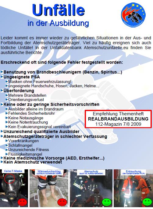 Plakat Realbrandausbildung - Interschutz 2010