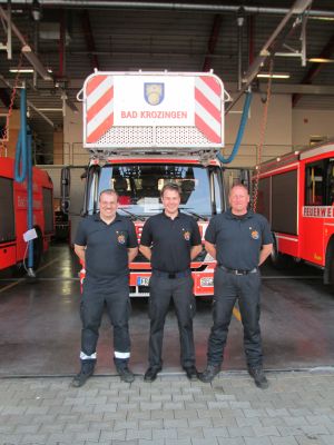 Atemschutzunfaelle.eu-Trainer Christian Schorer, Adrian Ridder und Hansi Stellmacher in Bad Krozingen